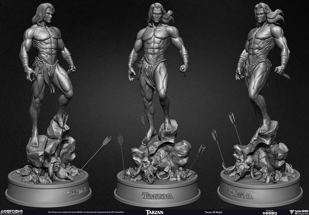 Tarzan 3D Model sculpted by Yacine BRINIS 009