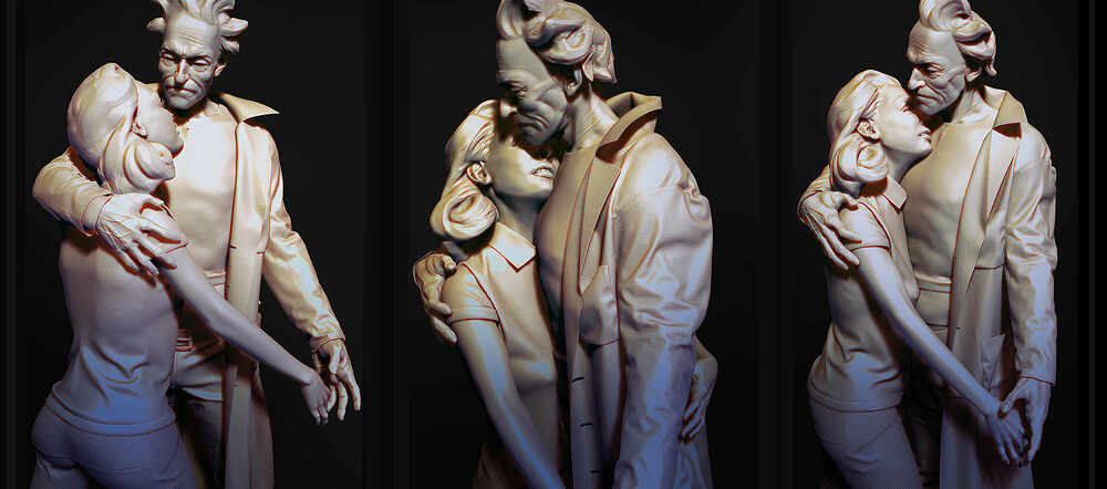 Realistic Rick and Beth Sanchez by Darya Girina sculpting_8_6_compress