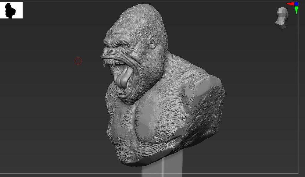 Angry_Kong_Diggital_Sculpture_SurajitSen_June2024_WIP