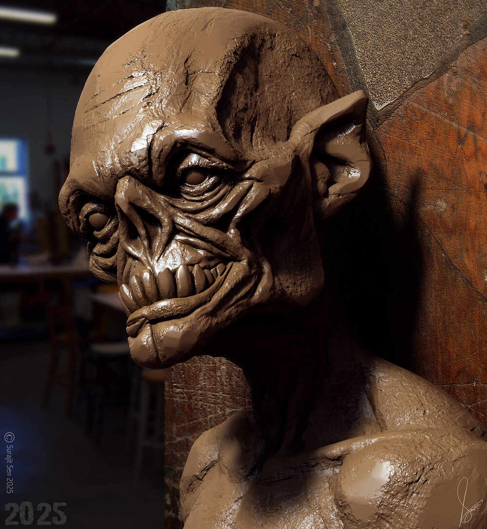 Creature_head_Digital_Sculpture_SurajitSen_Aug2025A1