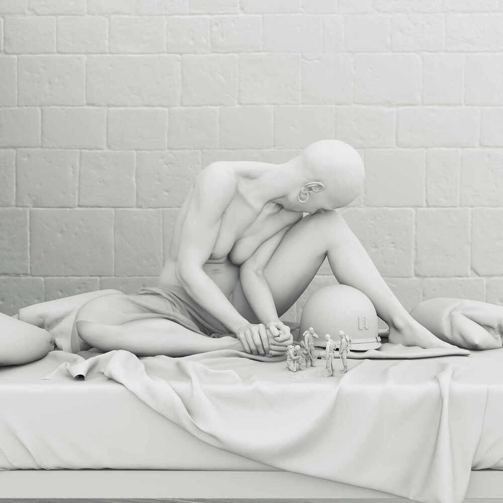 Woman on Bed AO