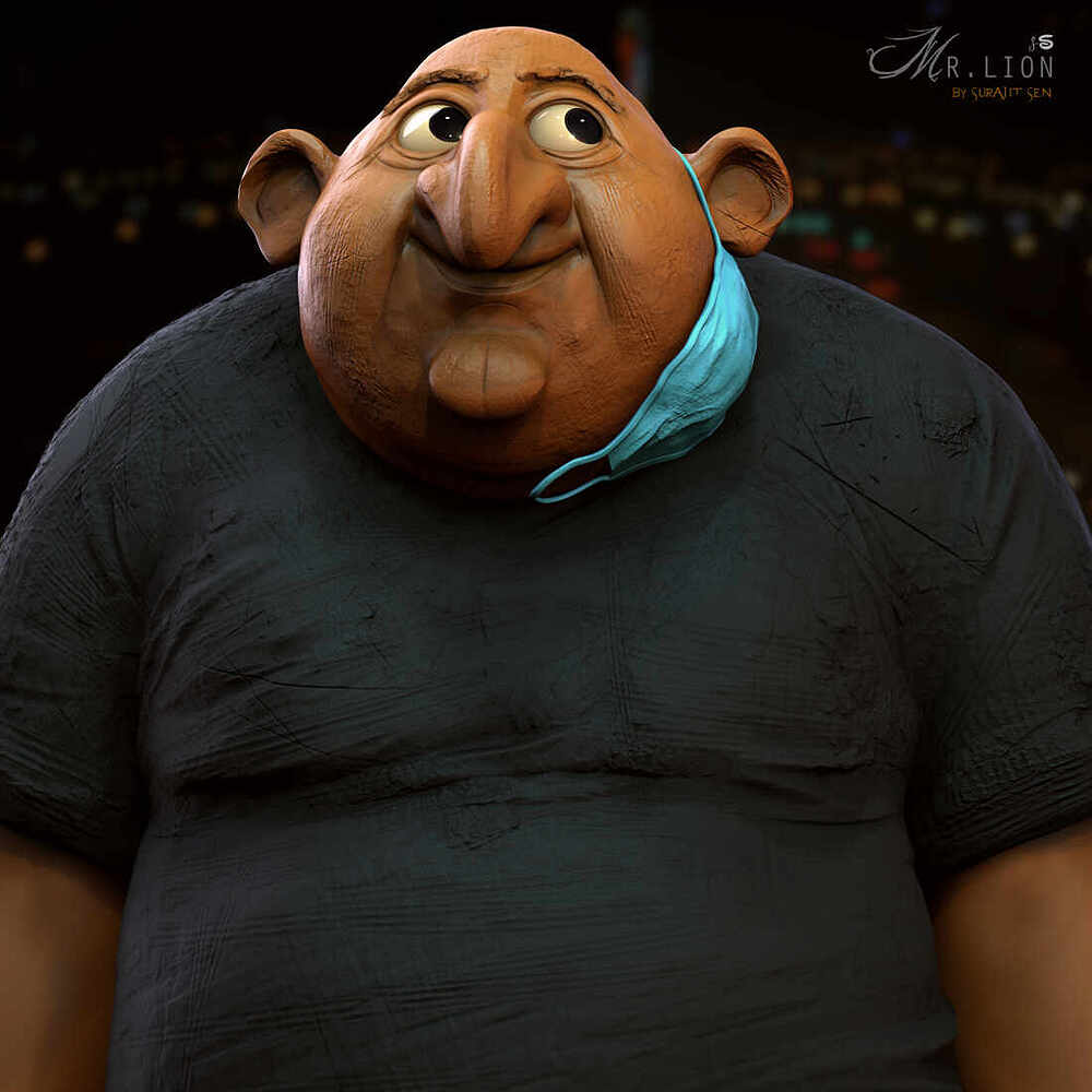 Mr_Lion_Digital_Sculpture_SurajitSen_Nov2021A_L