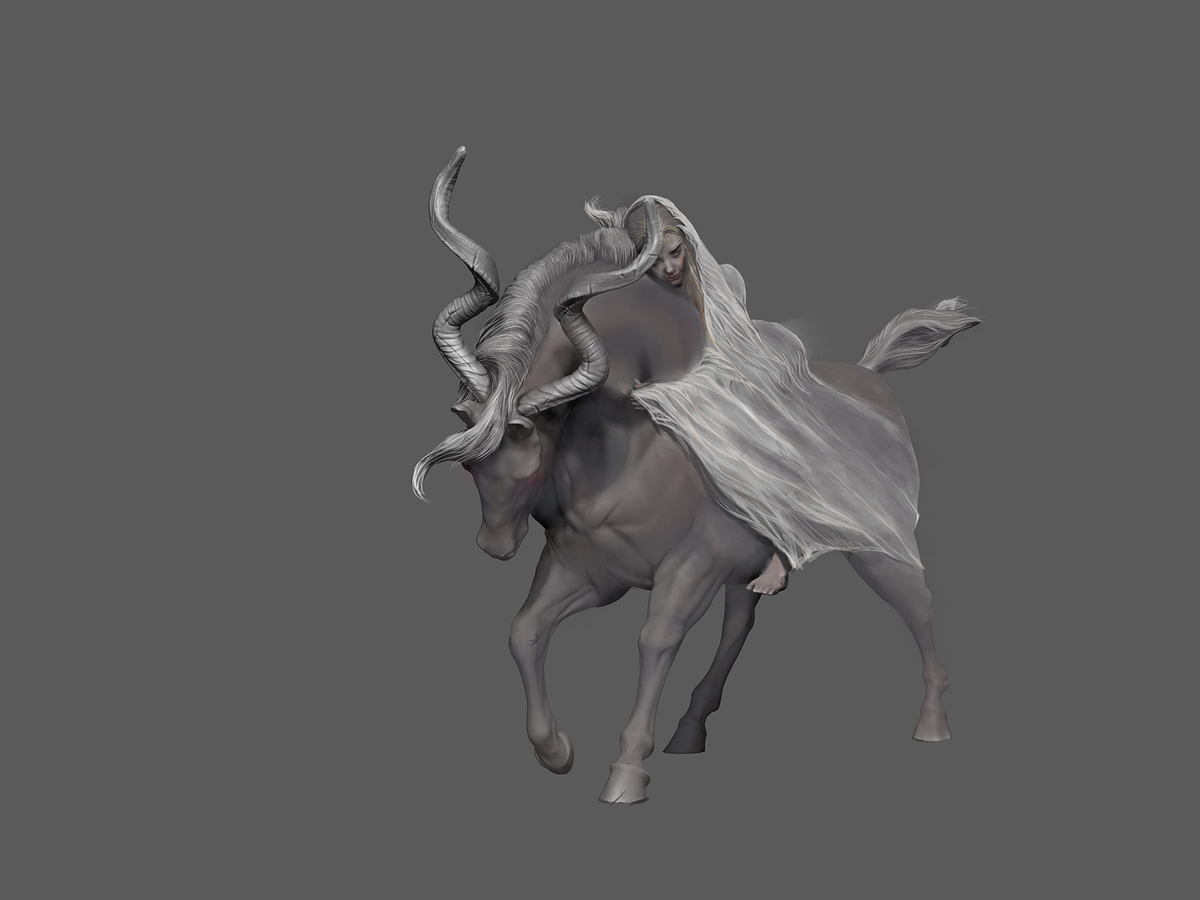 夺爱人物初步上色