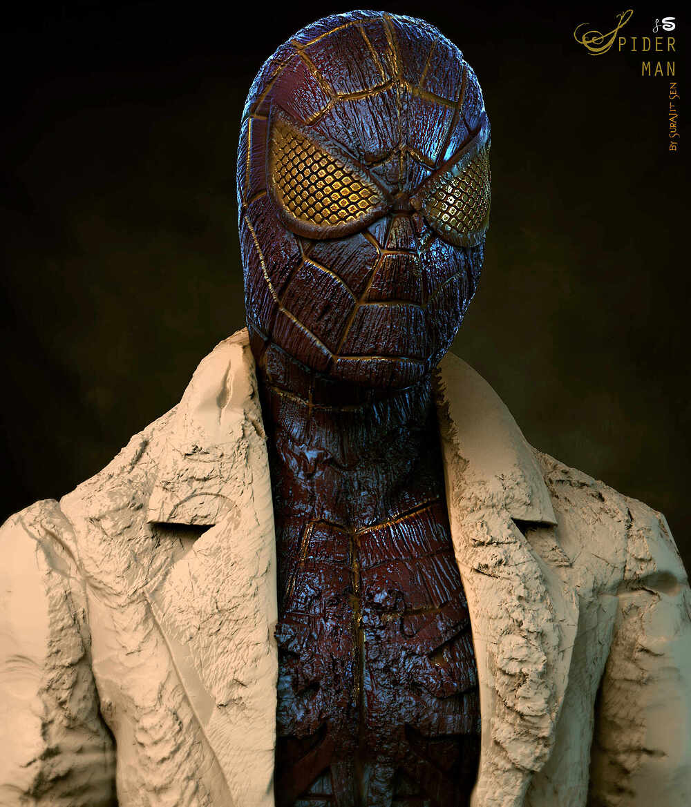 Spiderman_Digital_Sculpture_SurajitSen_April2022