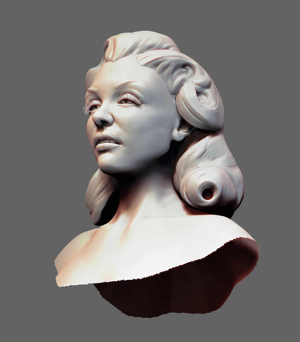 Portrait of Beth Sanchez_Beth Smith by Darya Girina sculpting_2b