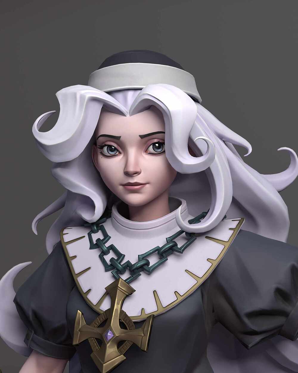 The_nun_posed_Portrait