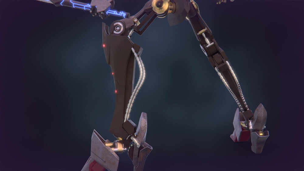 Rodolfo  Silva_Gundam Barbatos_AdvancedDigitalSculpting_Leg Skeleton