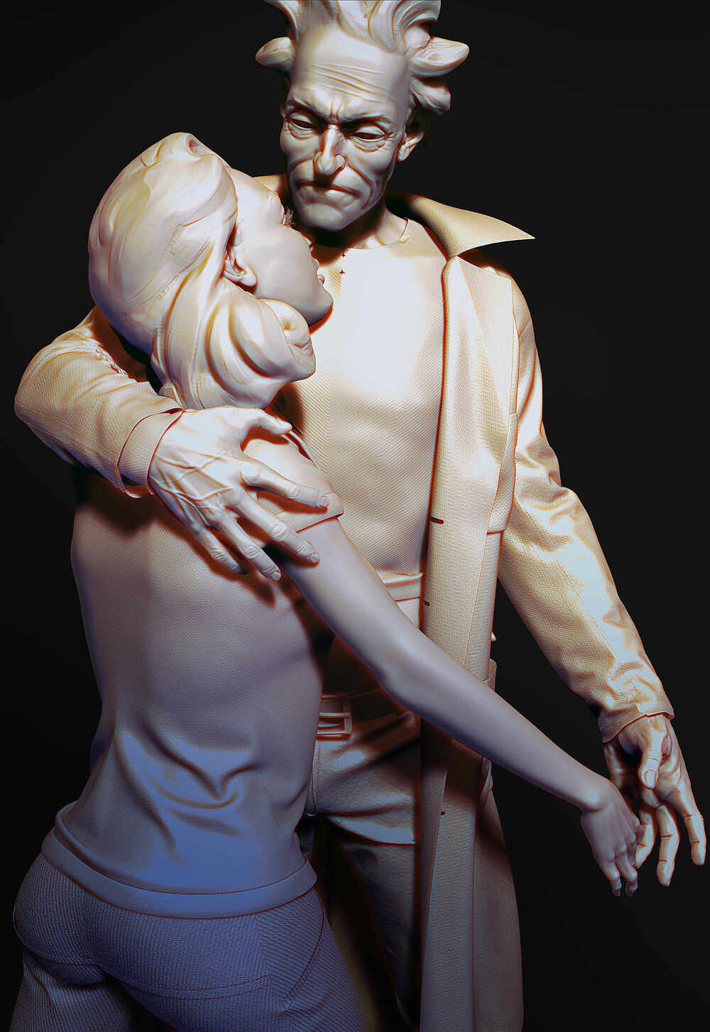 Realistic Rick and Beth Sanchez by Darya Girina sculpting_8_4