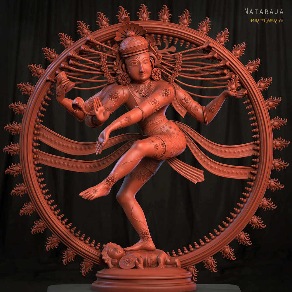 Nataraja_Digital_Sculpture_SurajitSen_Aug2023_CLAY_v01
