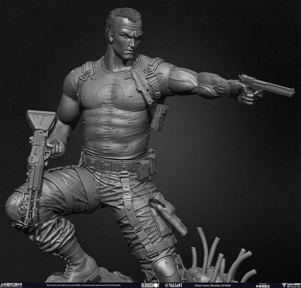 Bloodshot Valiant Comics sculpted by Yacine BRINIS 017