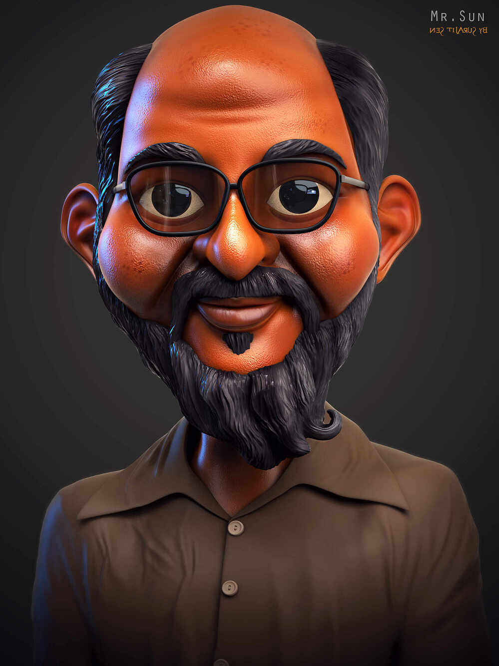 Mr_SUN_Caricature_Digital_Sculpture_SurajitSen_Nov2023