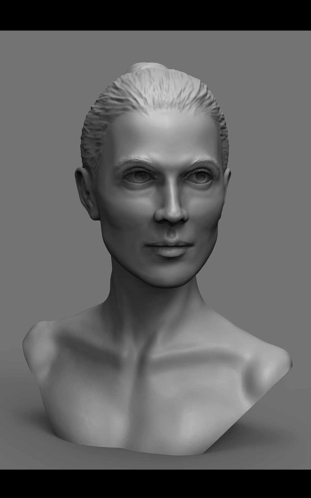 Keyshot render Female Bust 2022 03 05 eyelash.4