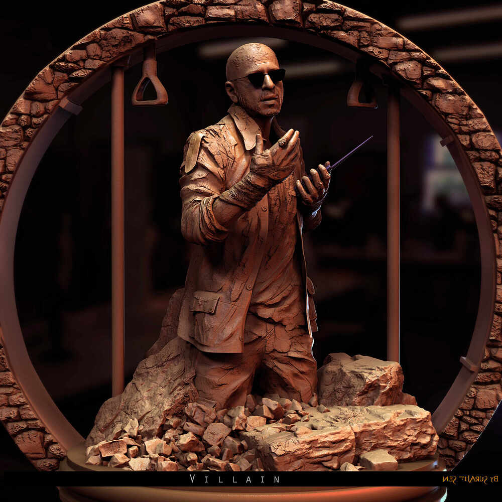 Villain_from_Jawan_Digital_Sculpture_SurajitSen_Sept2023