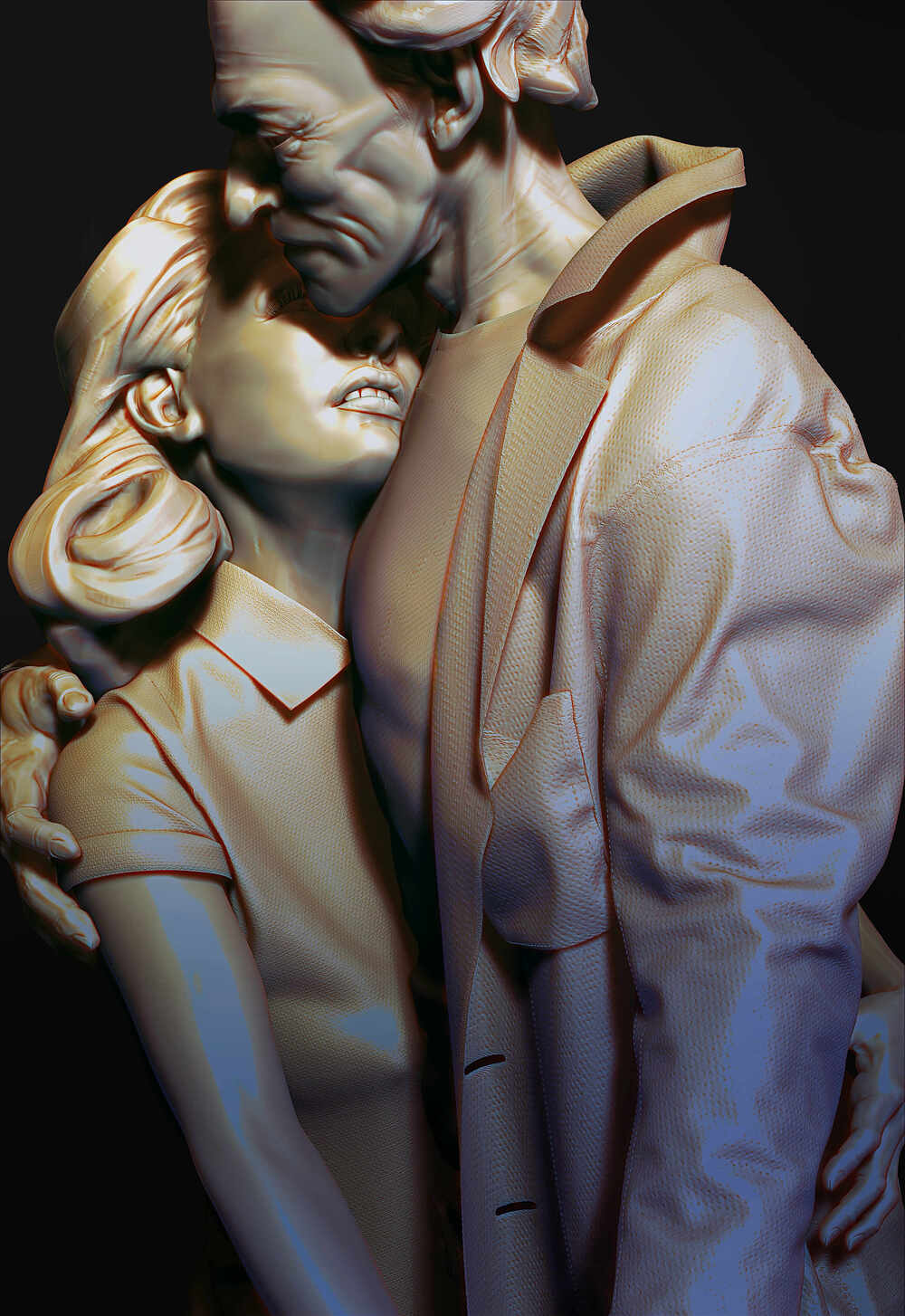 Realistic Rick and Beth Sanchez by Darya Girina sculpting_8_5