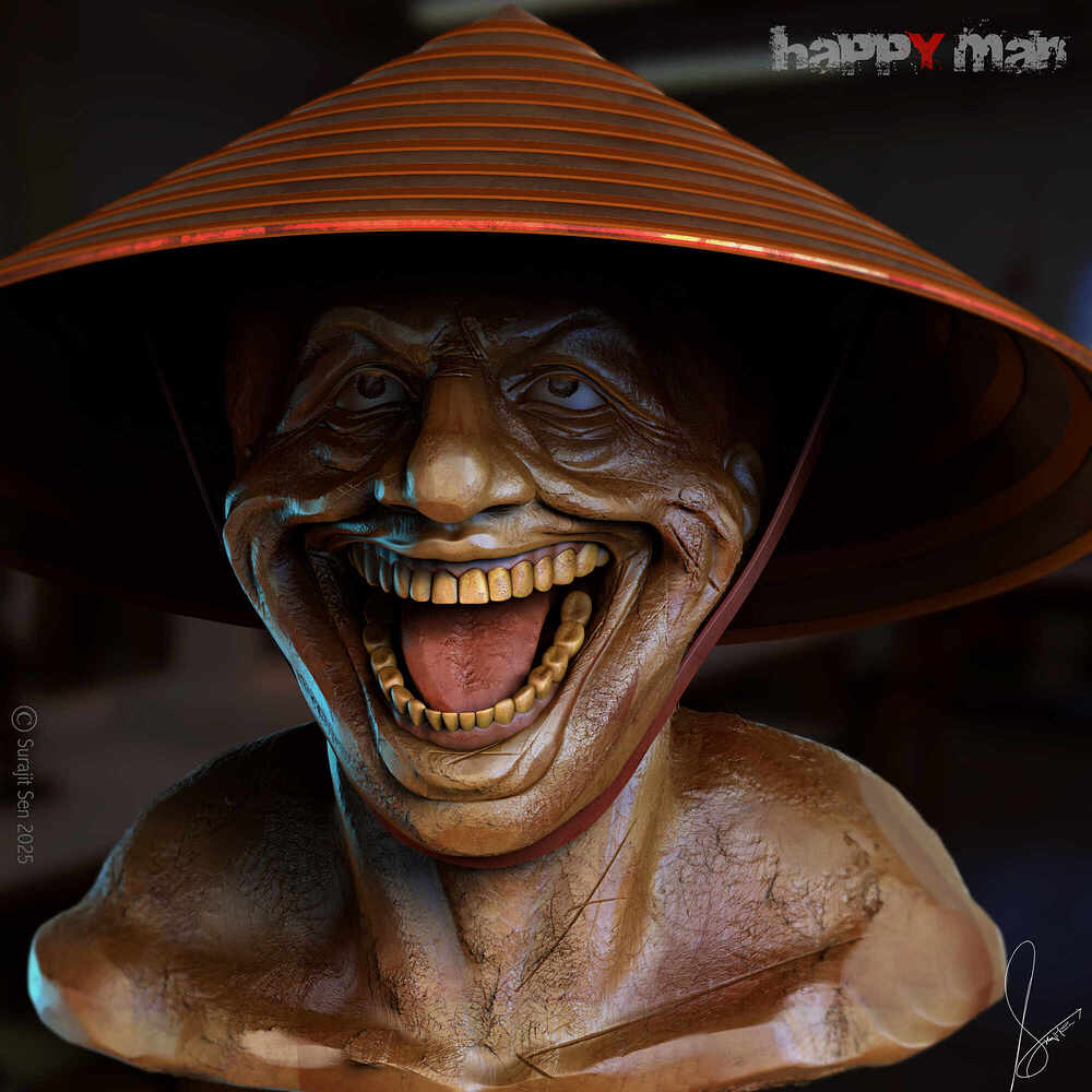 HappyMan_Digital_SCulpture_SurajitSen_June2025