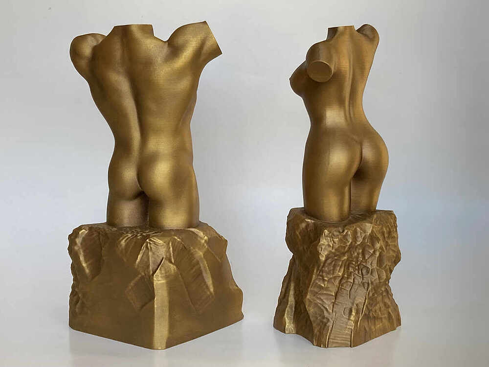 Male & Female Torso Sculptures - Bronze 3
