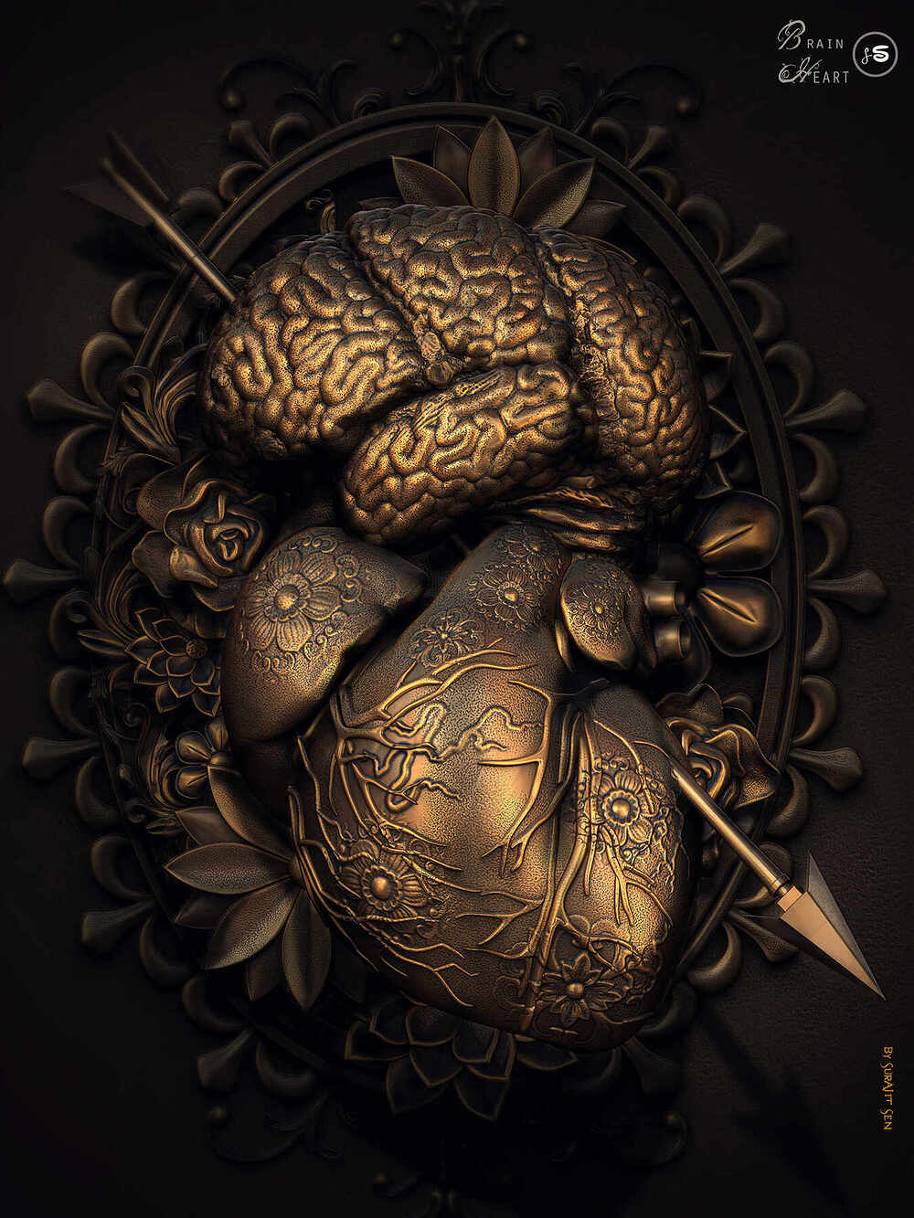 Heart_Brain_Digital_Sculpture_SurajitSen_Feb2023_L