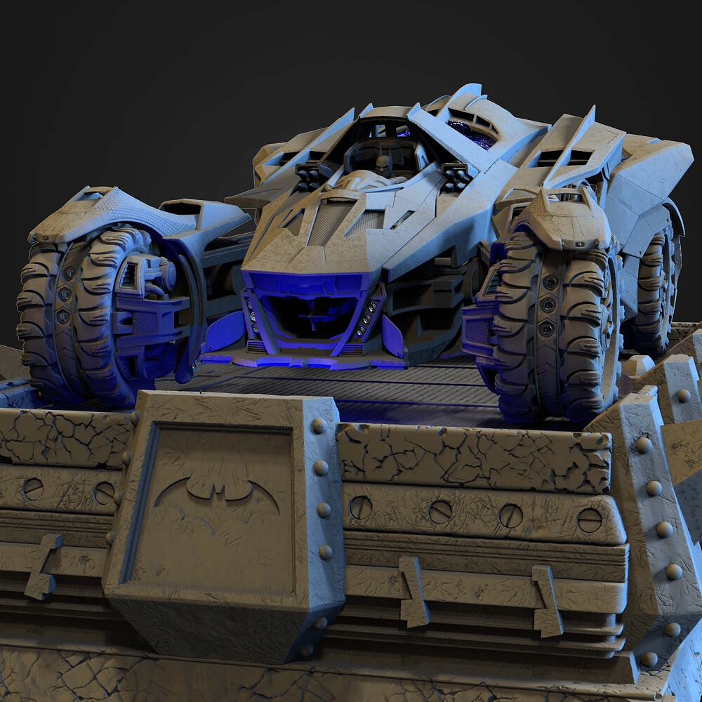 Batman Arkham Knight Batmobile Worner Bros Vol 04 Sculpted by Yacine BRINIS 044