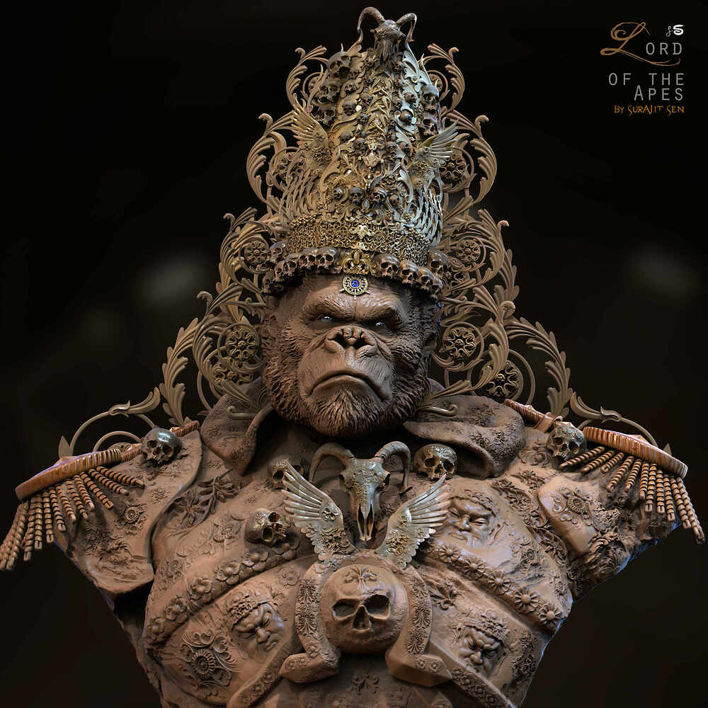 Lord of the Apes_Digital_Sculpture_SurajitSen_2024