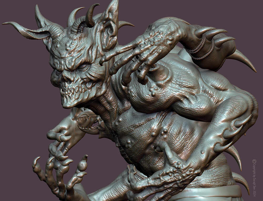6_Orcax_Creature_Digital_Sculpture_SurajitSen_Dec2024_WIP3