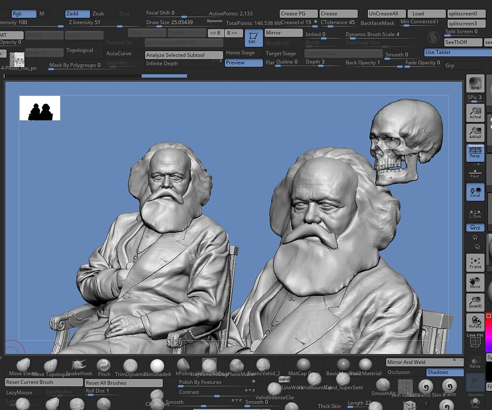 Karl Marx by vahid ahmadi zbrush