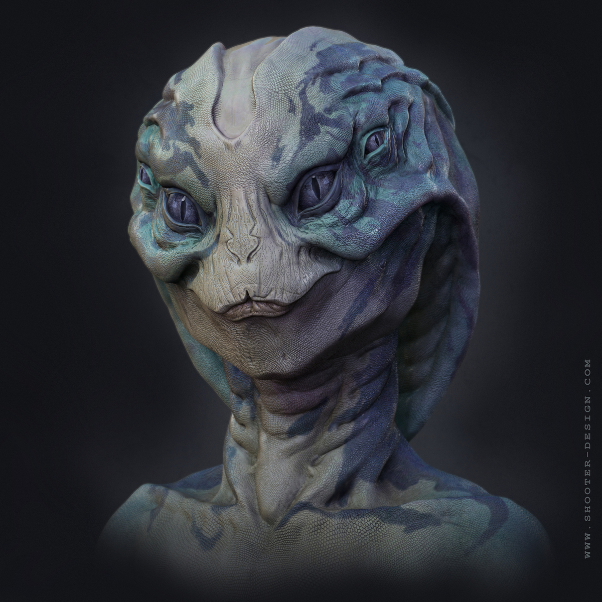 Reptile woman bust 1