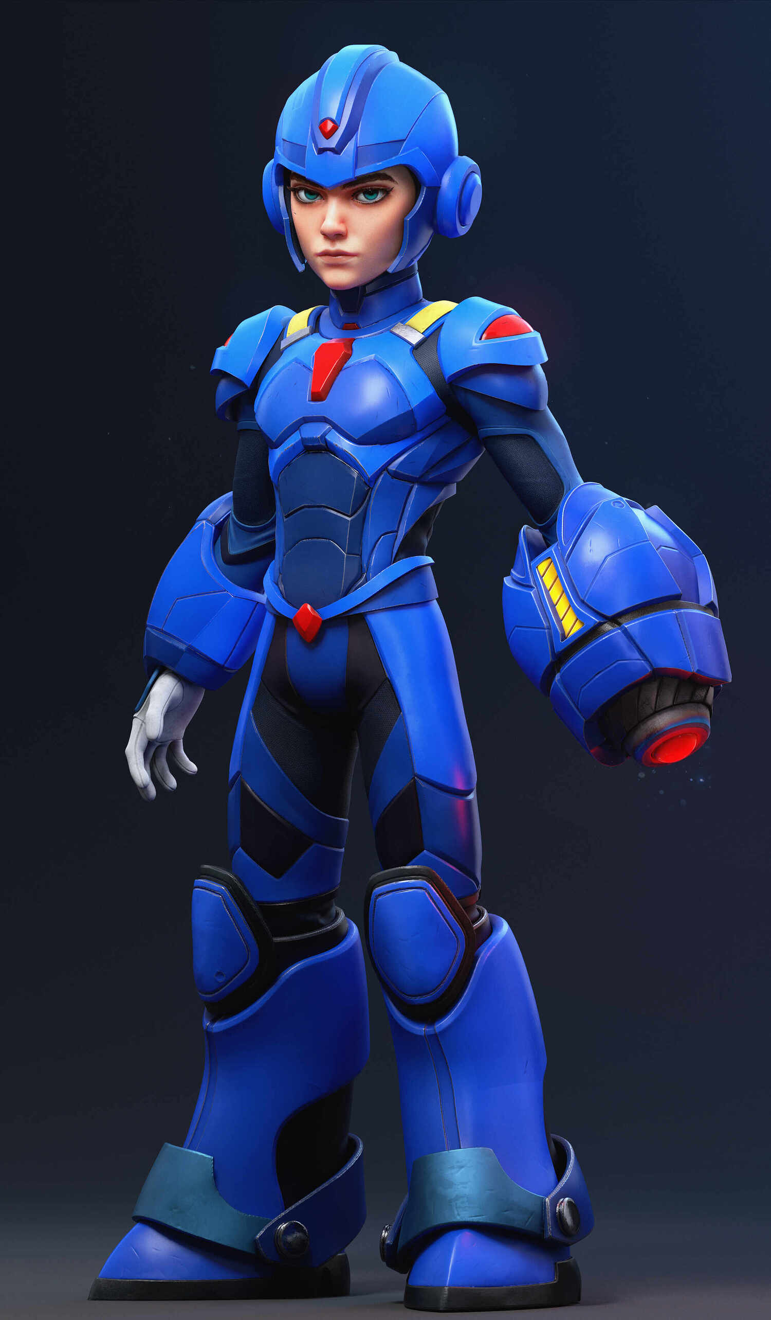 Megaman Redesign Zbrushcentral