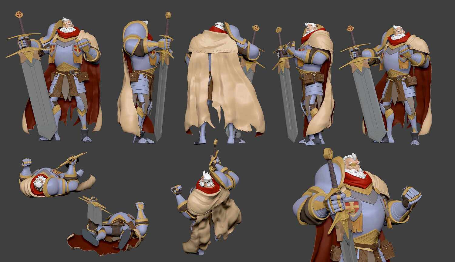 Stylized character (Old Knight) - ZBrushCentral