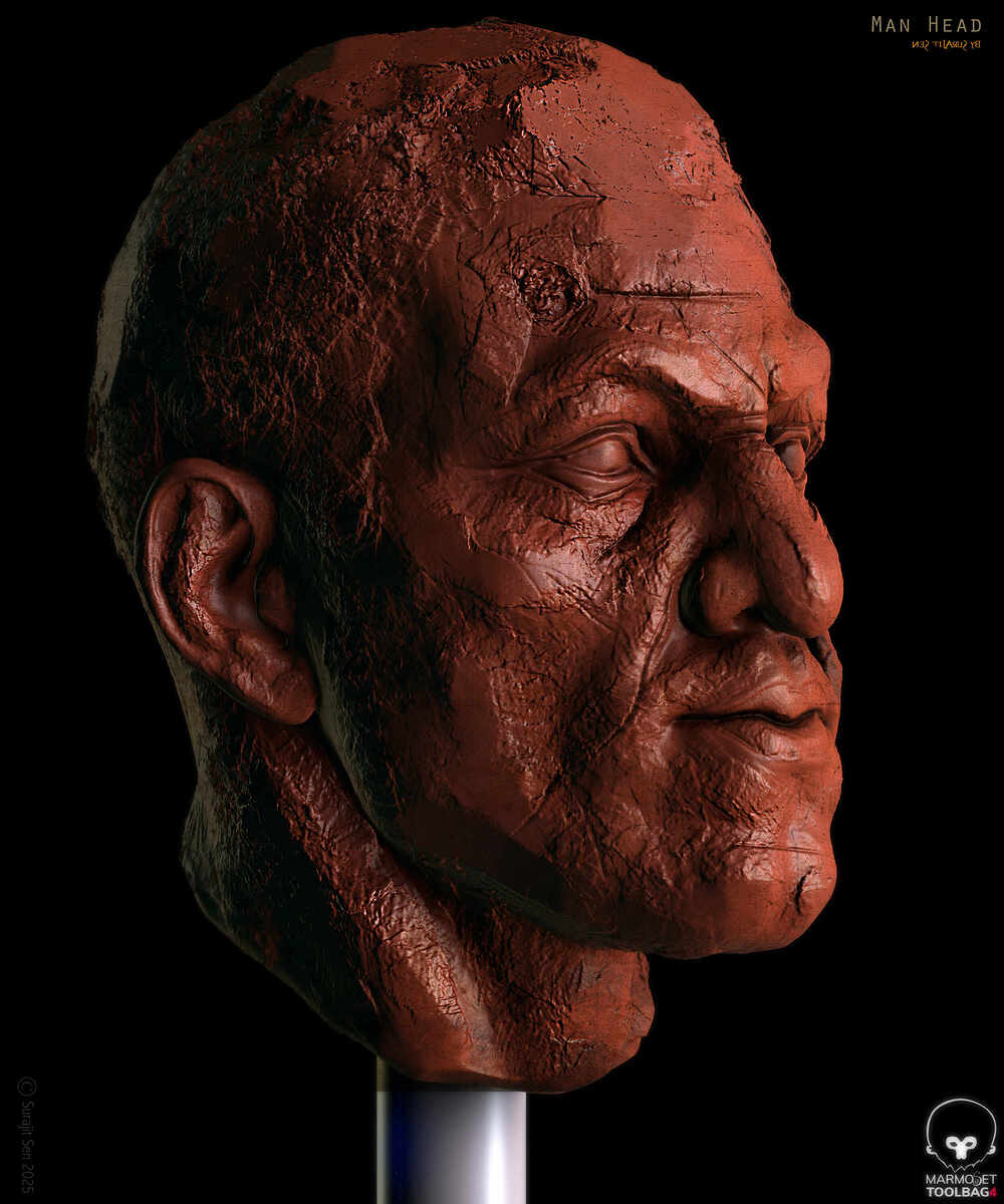Man_Head_Digital_Sculpture_SurajitSen_April2025A