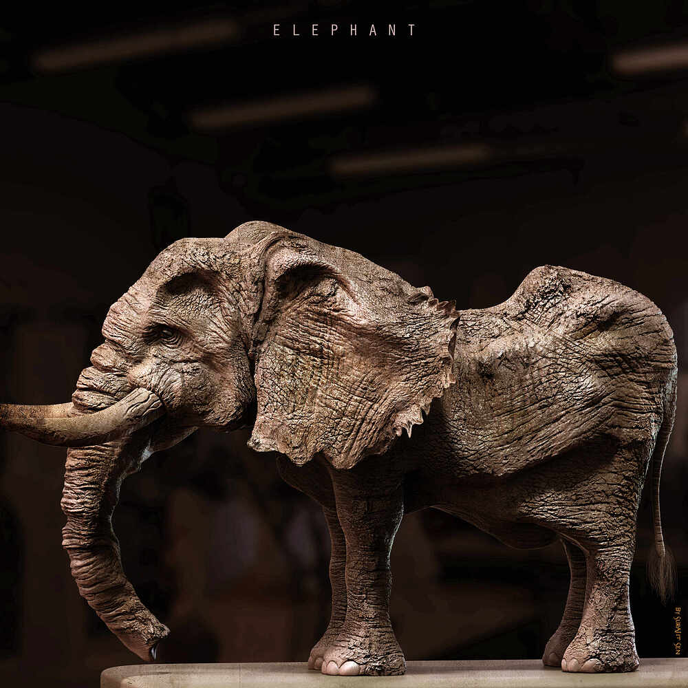 Elephant_Concept_Digital_Sculpture_SurajitSen_April2023