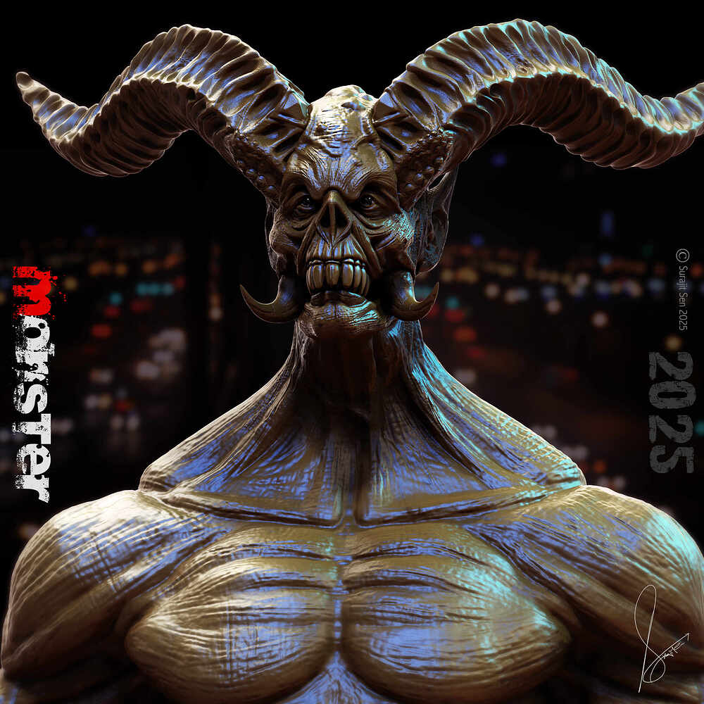Monster_Creature_Digital_SCulpture_SurajitSen_Oct2025