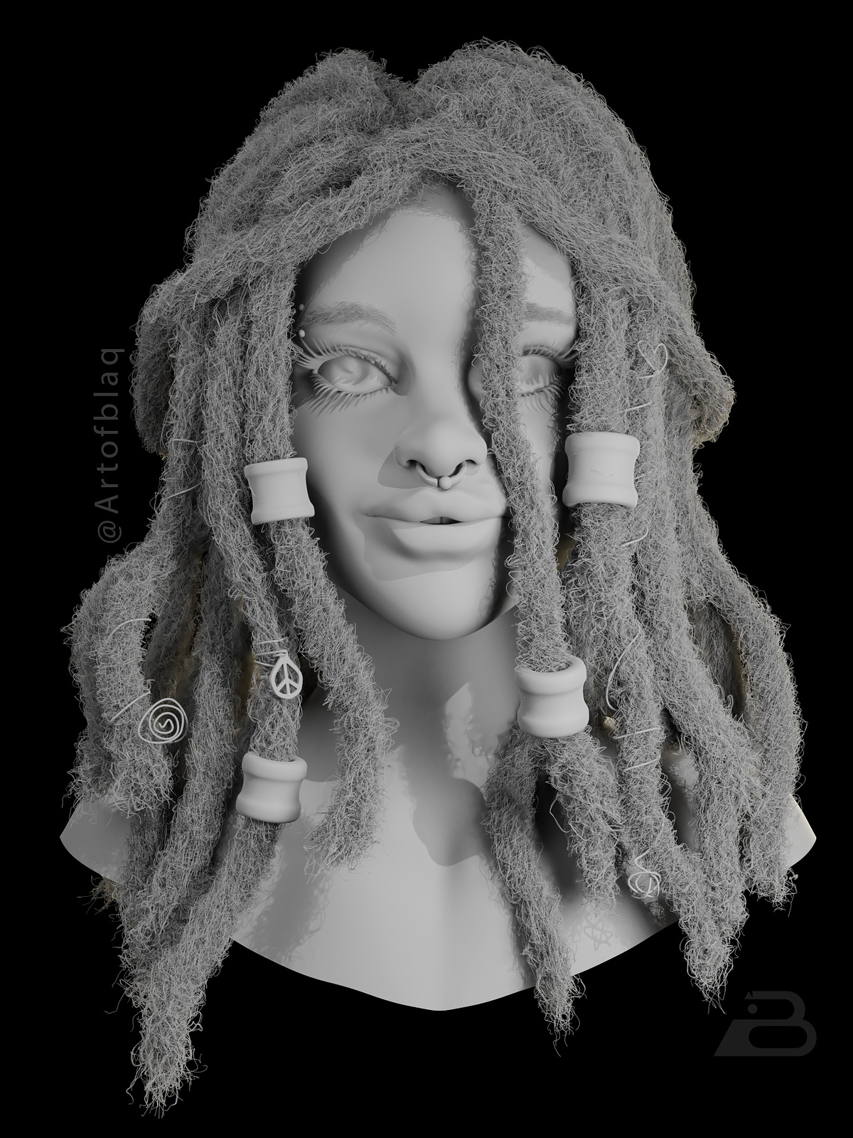 Dreads_Girl_tattoo_AO_Asiedu-Michael1
