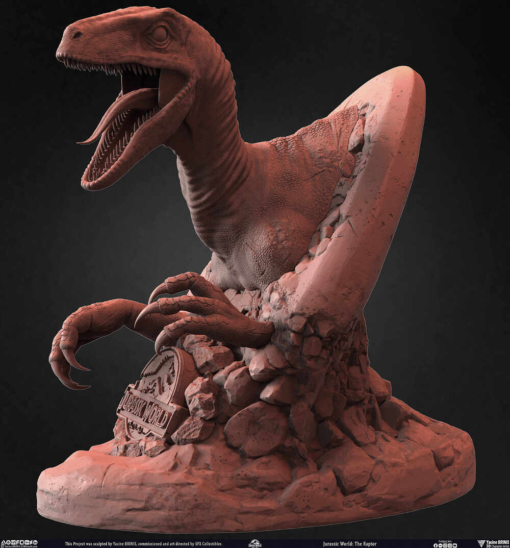 Jurassic World The Raptor sculpted by Yacine BRINIS 019