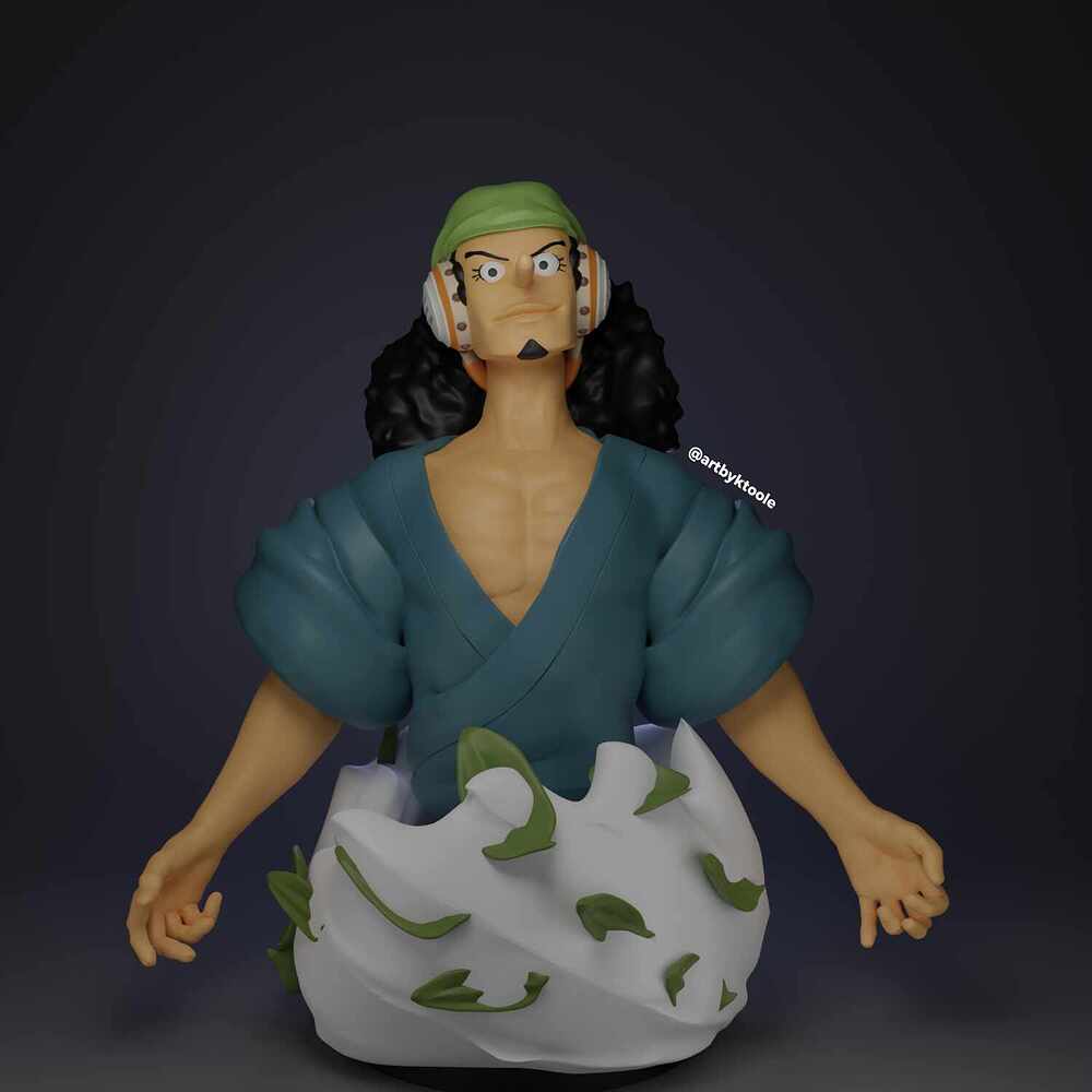 usopp bust front with signature