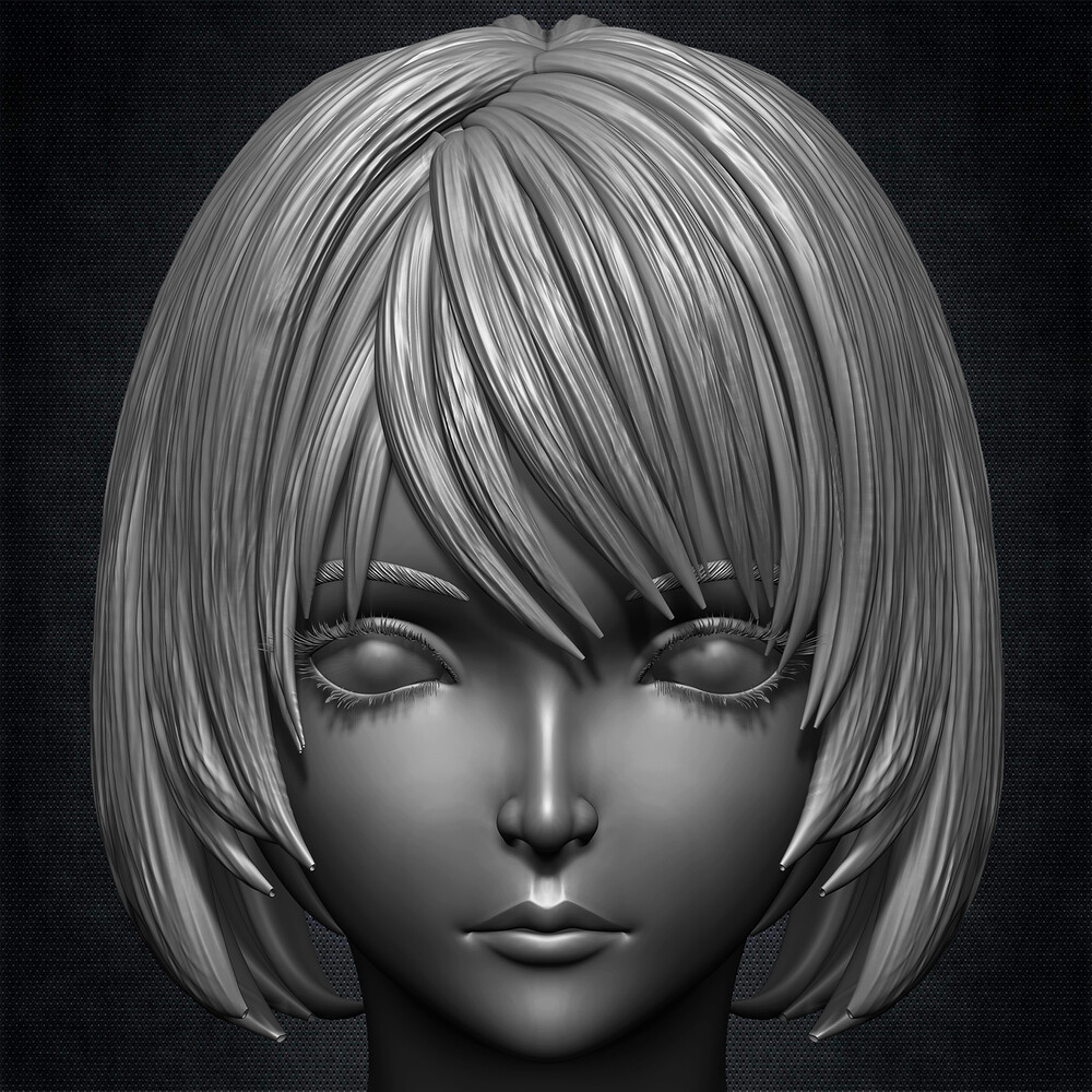 Female Anime Vol 02 Cartoon Character sculpted by Yacine BRINIS 002