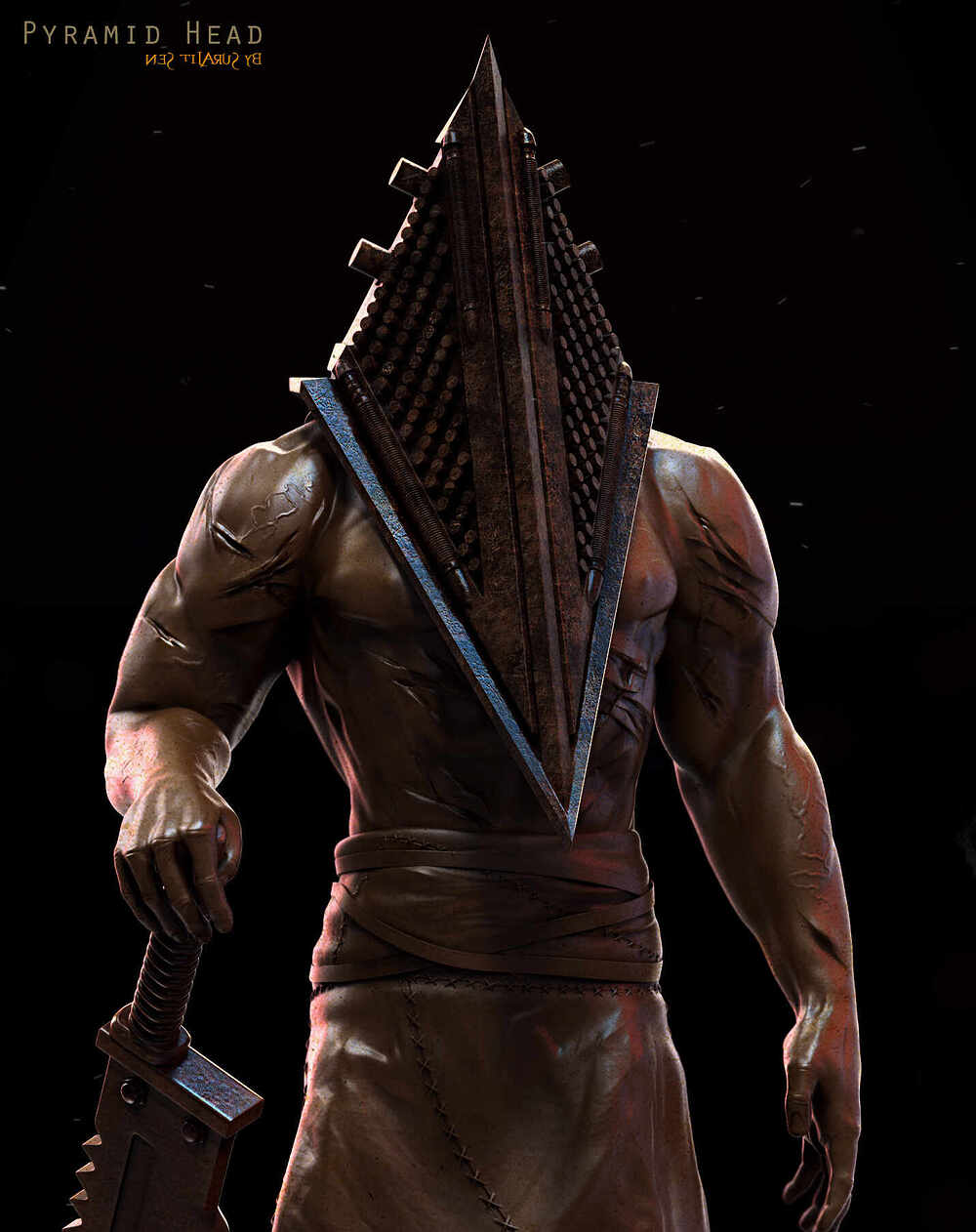 Pyramid Head_Monster_Digital_Sculpture_SurajitSen_Nov2024A