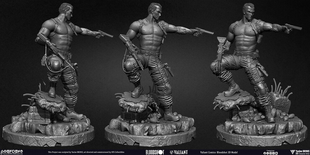 Bloodshot Valiant Comics sculpted by Yacine BRINIS 003