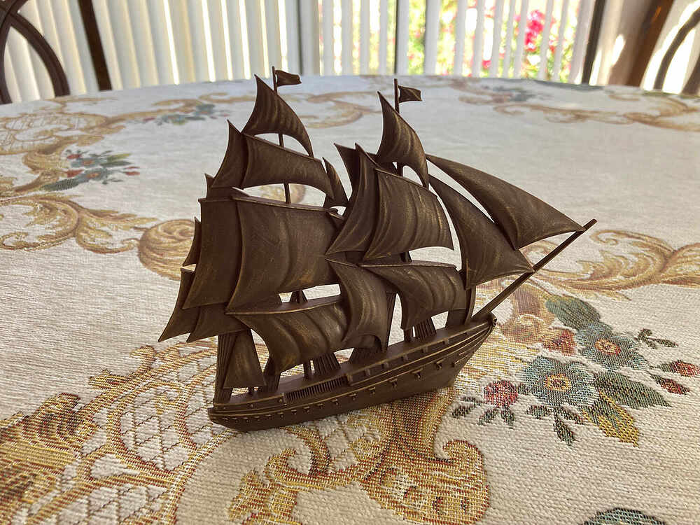 3D Printed Frigate - Bronze 1