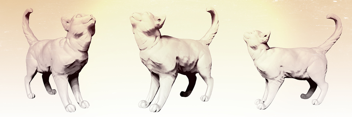 Haviland Tuf's cat of the book Tuf Voyaging_Detailed simple-pose sculpt by Darya Girina_11