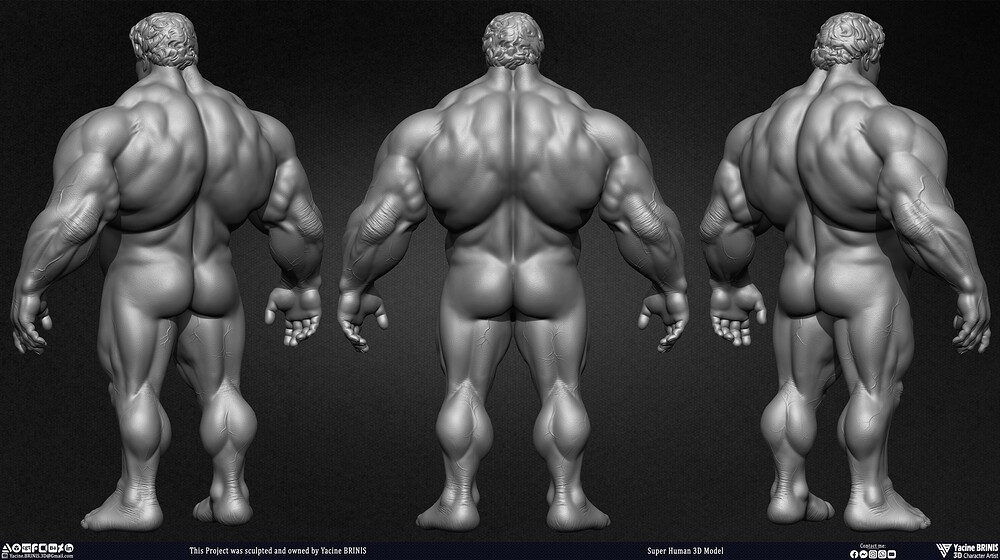 Super Human 3D Model sculpted by Yacine BRINIS 003
