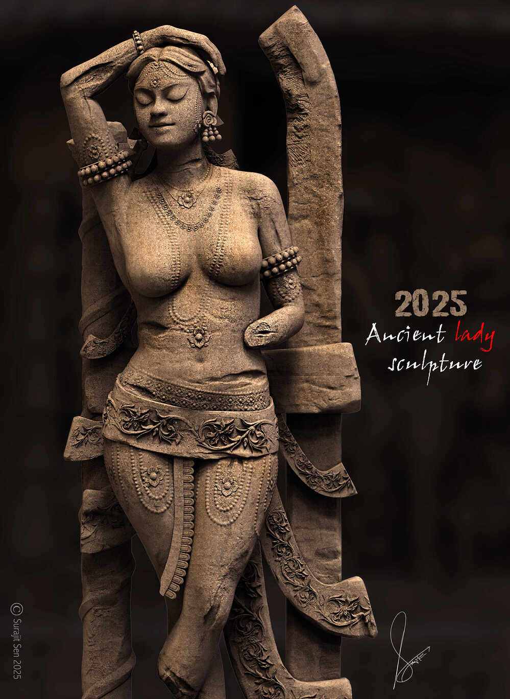 The_Ancient Lady Digital_Sculpture_SurajitSen_Aug2025SSAA1