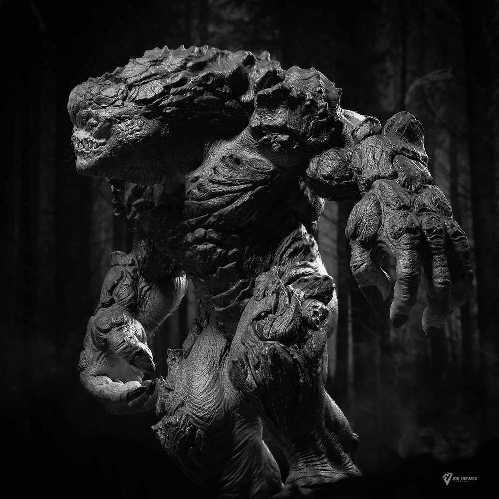 GoldenOreGolem_Shot05_BW
