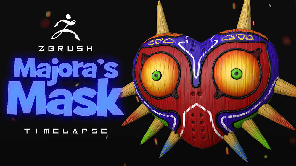 Majoras mask ZBrush timelapse 3D Print