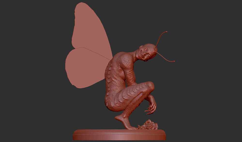 The Cursed Butterfly_Digital_Sculpture_SurajitSen_March2026A_WIP