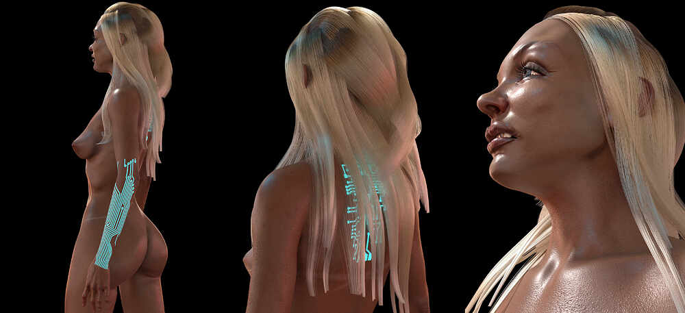 Studying of anatomy of human body as an example of Beth Smith née Sanchez by Darya Girina Sculpting_17