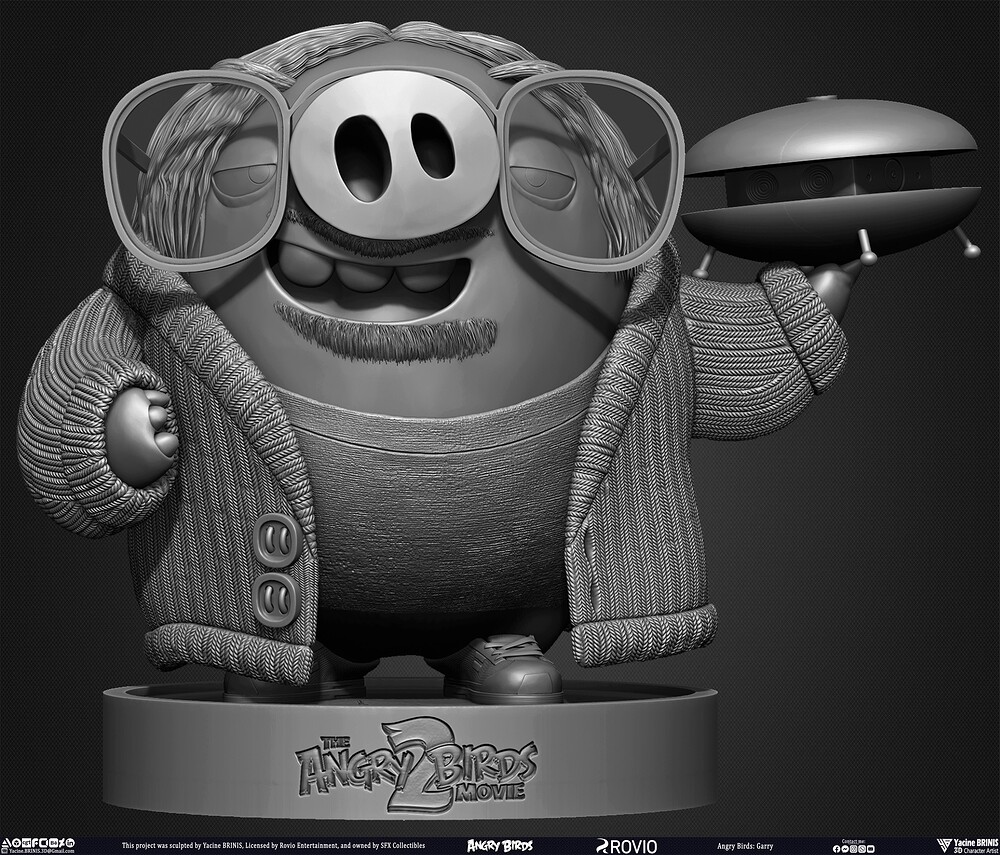Garry Angry Birds Rovio Entertainment sculpted By Yacine BRINIS 008