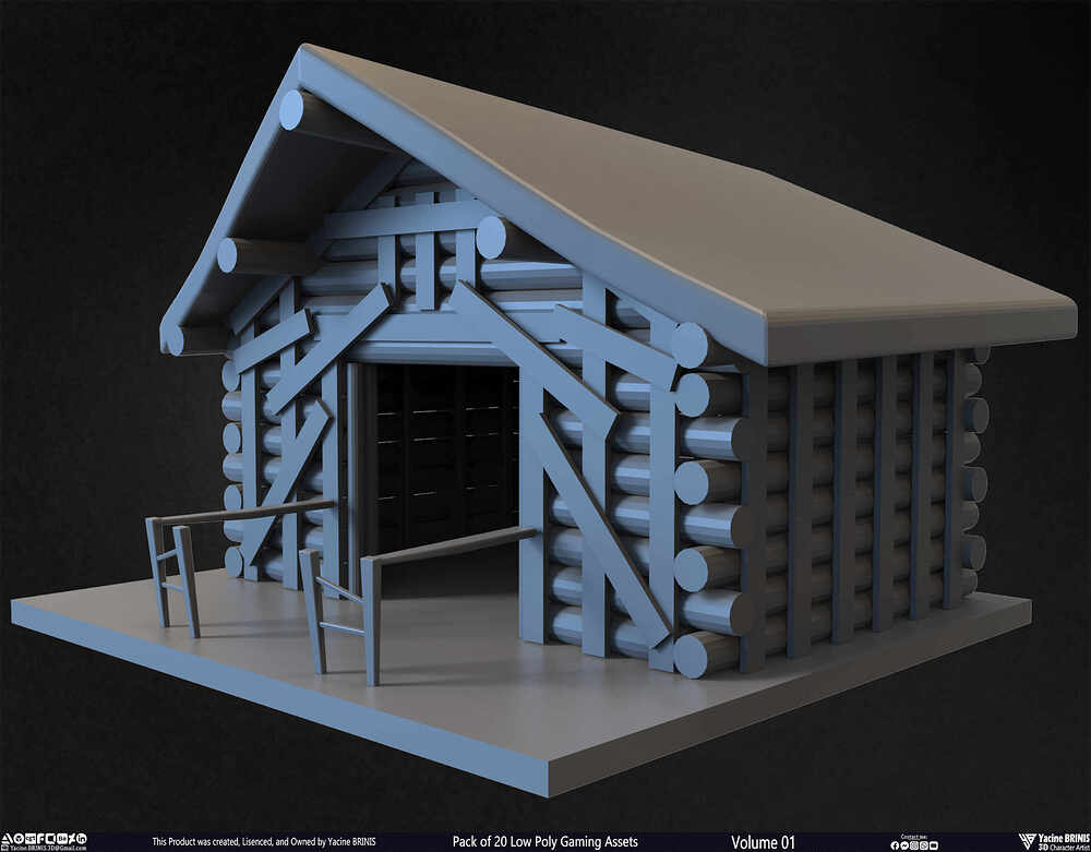 20 Low Poly Gaming Assets Volume 01 Sculpted By Yacine BRINIS Set 06