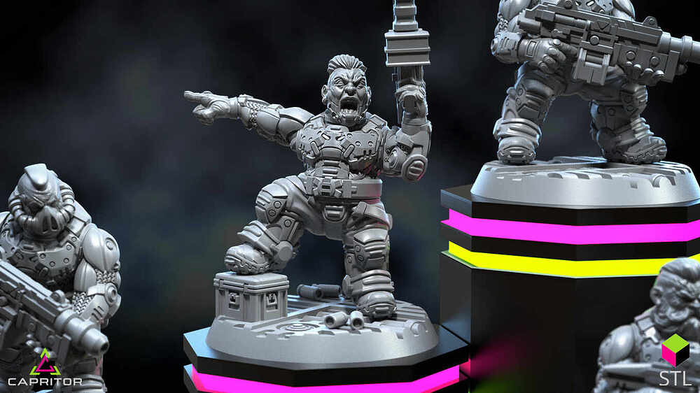 Modular Space Dwarf Leg Up Close-up