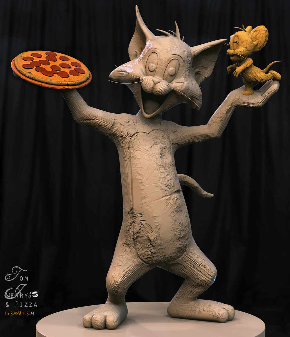 Tom_Jerry_Pizza_Digital_Sculpture_SurajitSen_Feb2022A