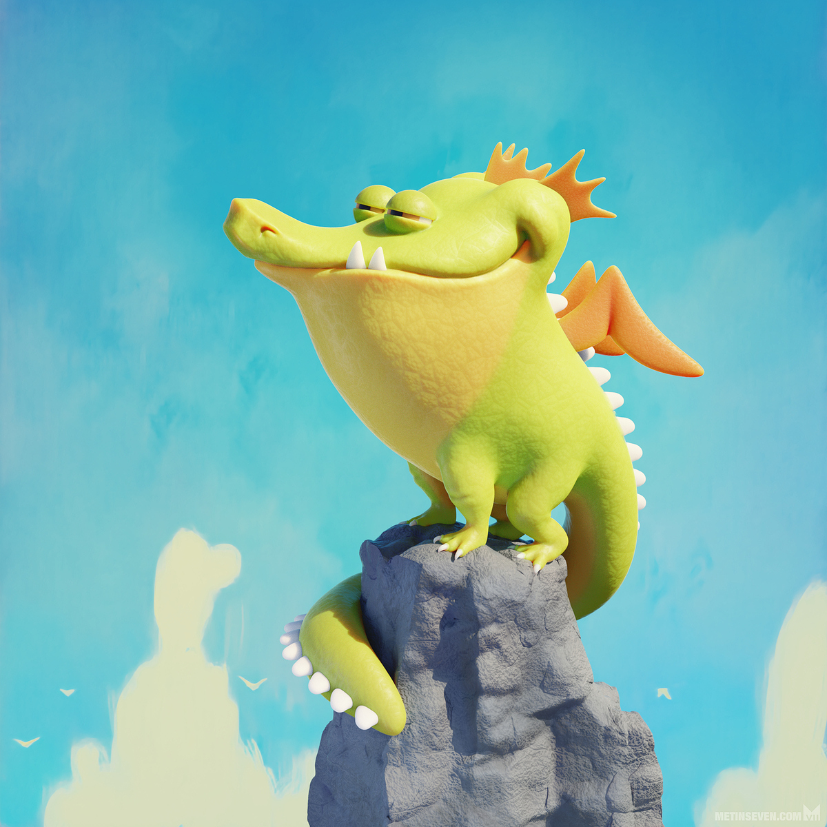 metin-seven_3d-print-modeler-toy-character-designer_cute-cartoon-dragon-rock